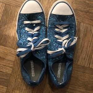 Converse low tops with sequins